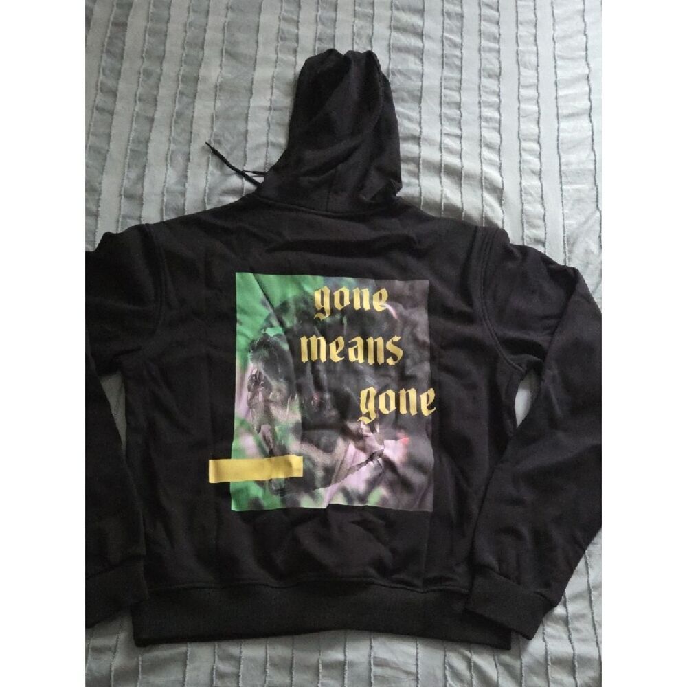 Black Hoodie with Yellow Logo - Picture 2 of 4